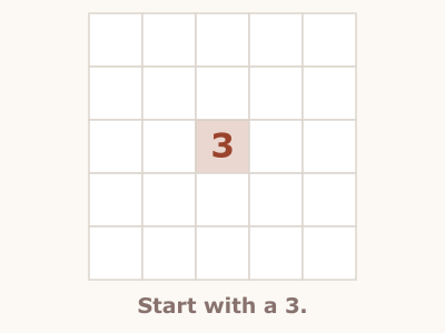 Miracle Sudoku rule illustration, step 1 of 4